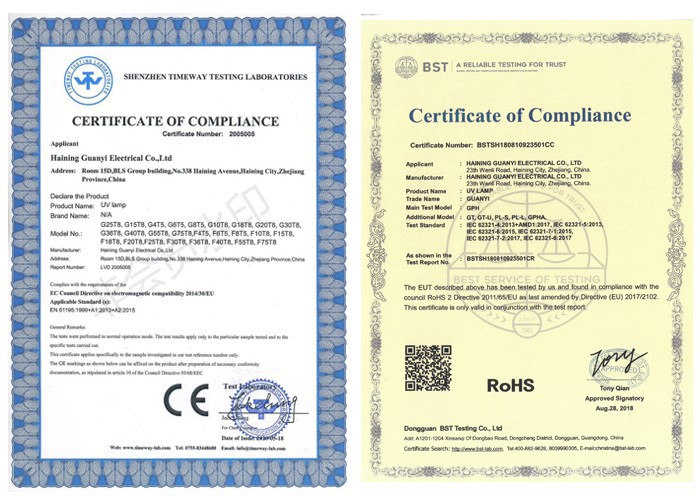 certification of uv lamp for room disinfection certification of uv lamp for room disinfection